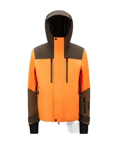Moncler Colour-block Hooded Jacket In Multicolors