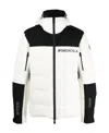 Moncler Colour-block Hooded Puffer Jacker In White