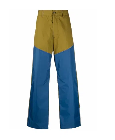 Moncler Colour-block Trousers In Blue