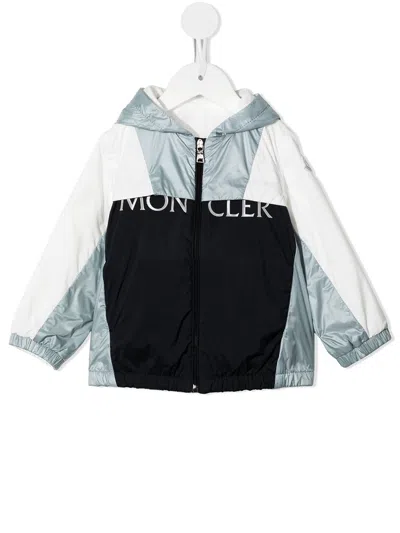 Moncler Babies' Colourblock Pullover Hooded Jacket In White