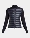 Moncler Combo Down Short Cardigan