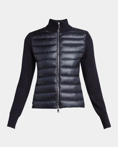 Moncler Combo Down Short Cardigan