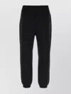 Moncler Comfortable Cotton Joggers Featuring Side Pockets In Black