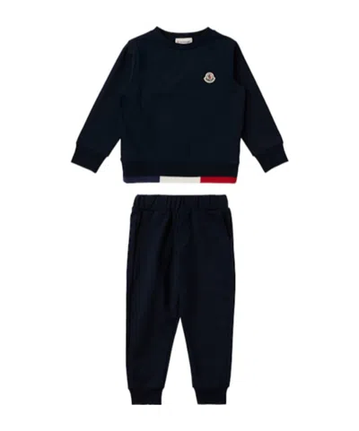 Moncler Comfortable Cotton Sweatshirt Set In Black