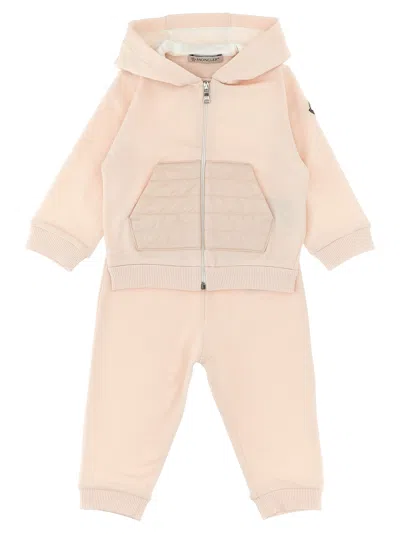 Moncler Kids' Complete Hoodie + Joggers In Pink