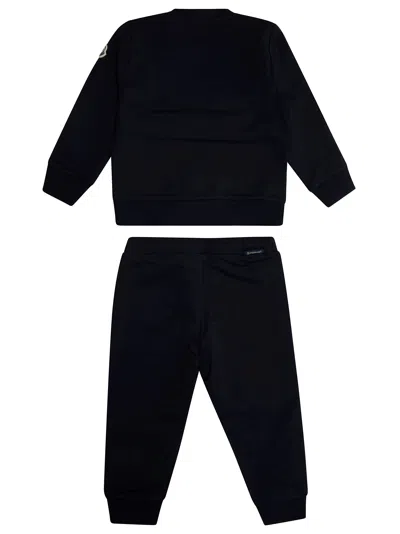 Moncler Completo Jogging Logo Grande In Blue