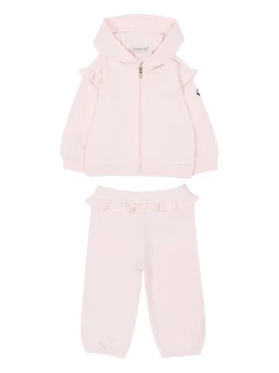 Moncler Kids' 2-piece Cotton Tracksuit Set In Pink