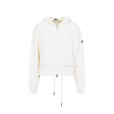 MONCLER MONCLER CONTEMPORARY CROPPED ZIP-UP HOODIE WITH ADJUSTABLE DRAWSTRINGS