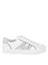 Moncler Leather Low-top Sneakers Stitching Rubber Sole In White