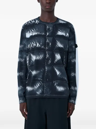 Moncler Contrast Panels Logo Print T-shirt In Multi