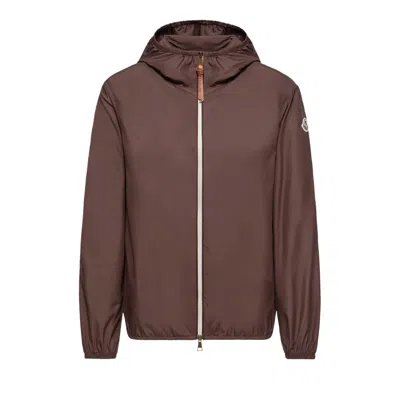 Pre-owned Moncler Contrast-zip Casual Fegeos Jacket 'dark Brown' | Women's Size 2