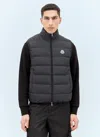 Moncler Contrin Full Zip Down Vest In Black