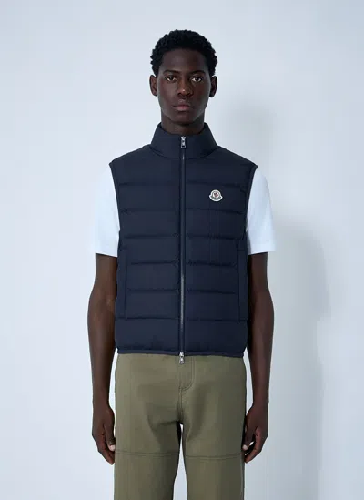 Moncler Contrin Down Vest In Blue