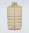 Moncler Contrin Quilted Shell Gilet In Beige