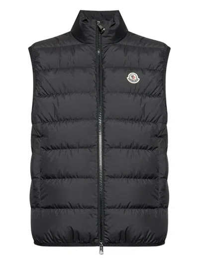 Moncler Contrin Down Vest Clothing In Black