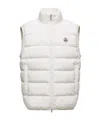 Moncler Mens Natural Contrin Brand-badge Shell-down Gilet In White