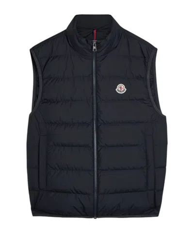 Moncler Contrin Quilted Shell Gilet In Black