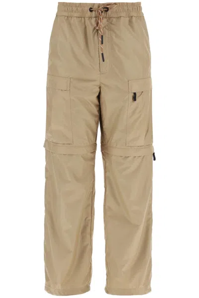 Moncler Convertible Ripstop Pants In Italian In Neutrals