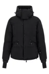 Moncler Down Jacket With Hood And Zippered Pockets In Black