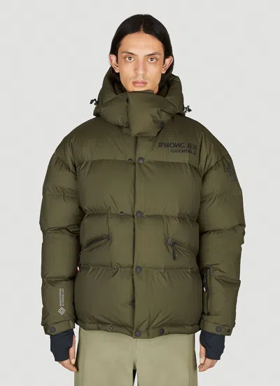 Moncler Coraia Hooded Puffer Jacket In Green
