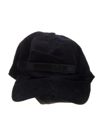 Pre-owned Moncler Corduroy Baseball Hat In Blue