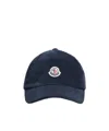Moncler Corduroy Basketball Cap In Blue