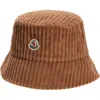 Moncler Corduroy Bucket Hat In Brown