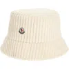 Moncler Corduroy Bucket Hat In Light Beige