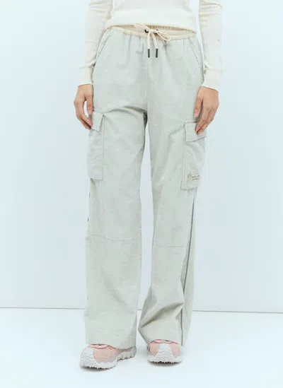 Moncler Corduroy Cargo Pants In Gray