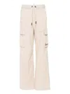 Moncler Corduroy Cargo Trousers In Neutral