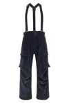 Moncler Grenoble Corduroy Dungarees In Blue