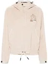 Moncler Logo-patch Hoodie In Pink