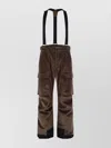 Moncler Corduroy Padded Ski Trousers In Brown