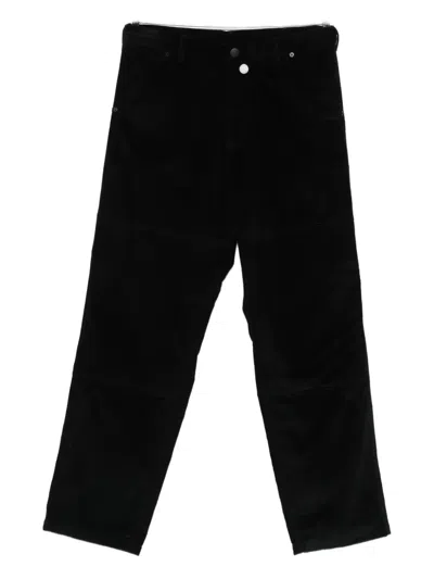 Moncler Corduroy-panel Trousers In Black