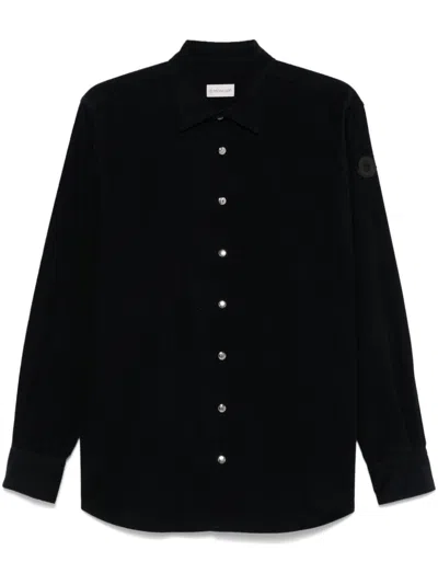 Moncler Corduroy Shirt In Blue
