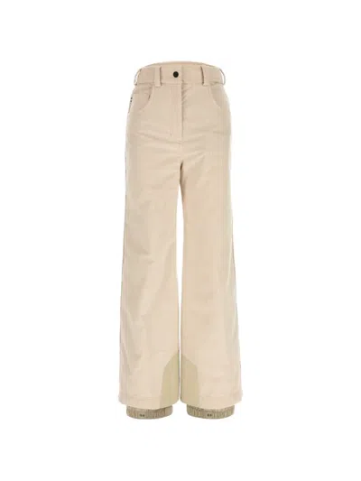 Moncler Corduroy Ski Pants In Neutral