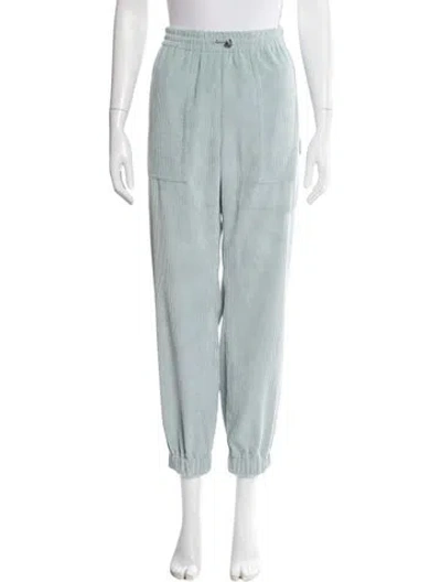 Pre-owned Moncler Corduroy Skinny Leg Pants In Blue