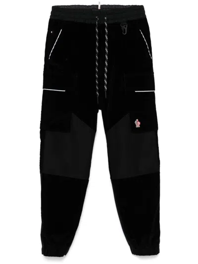 Moncler Corduroy Track Trousers In Black  