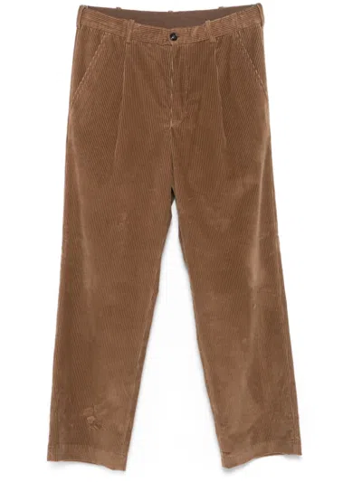 Moncler Corduroy Trousers In Brown