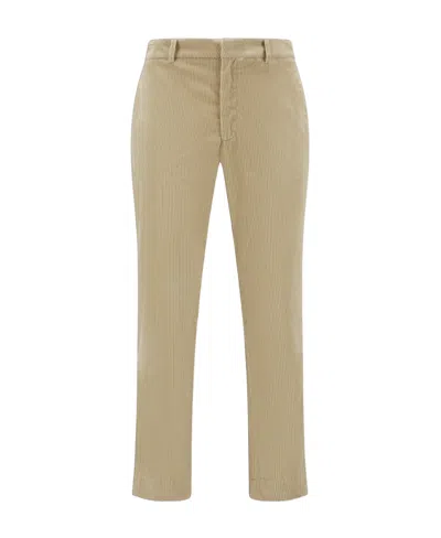 Moncler Corduroy Trousers In Nude