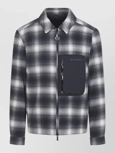 Moncler Polyamide Cornisello Shirt Jacket Outerwear In Black