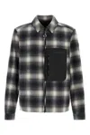 Moncler Check-pattern Padded Coat In Black