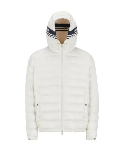 Moncler Cornour Hooded Down Jacket In White