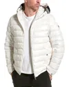 Moncler Cornour Quilted Full Zip Hooded Down Jacket In White