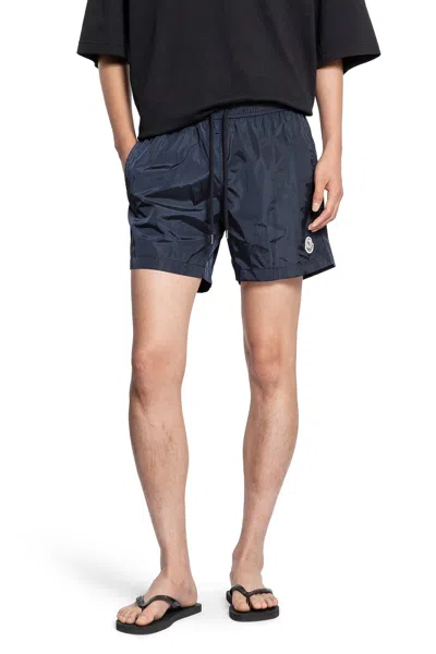 Moncler Costume Da Bagno In Nylon Tecnico In Blue