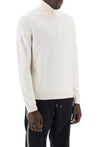 Moncler "cotton And Cashmere Blend Pul In White