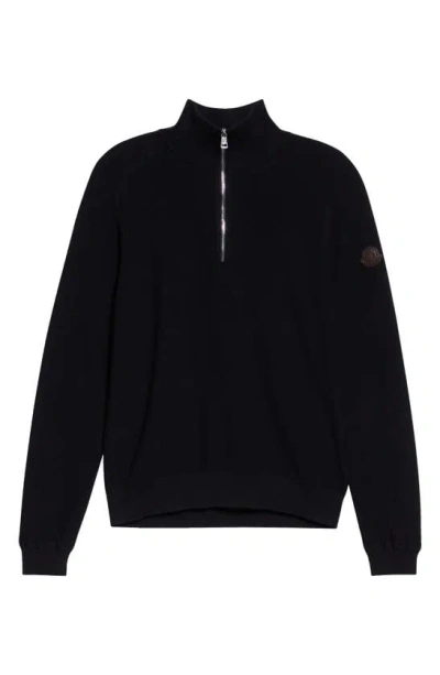 Moncler Zip-up Cardigan In Navy