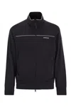 Moncler Cotton And Modal Sweatshirt With Zip In Black