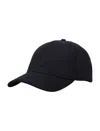 Moncler Black Baseball Cap With Patch Logo On The Front In Cotton Man In Black