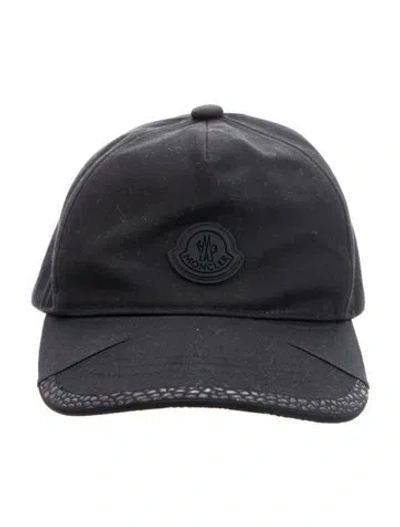Pre-owned Moncler Cotton Baseball Cap In Black